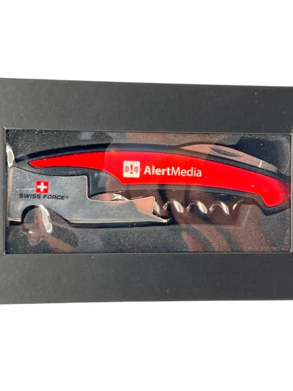 Swiss Force Multi-Function Wine Tool Corkscrew Foil Cutter Alert Media Branded